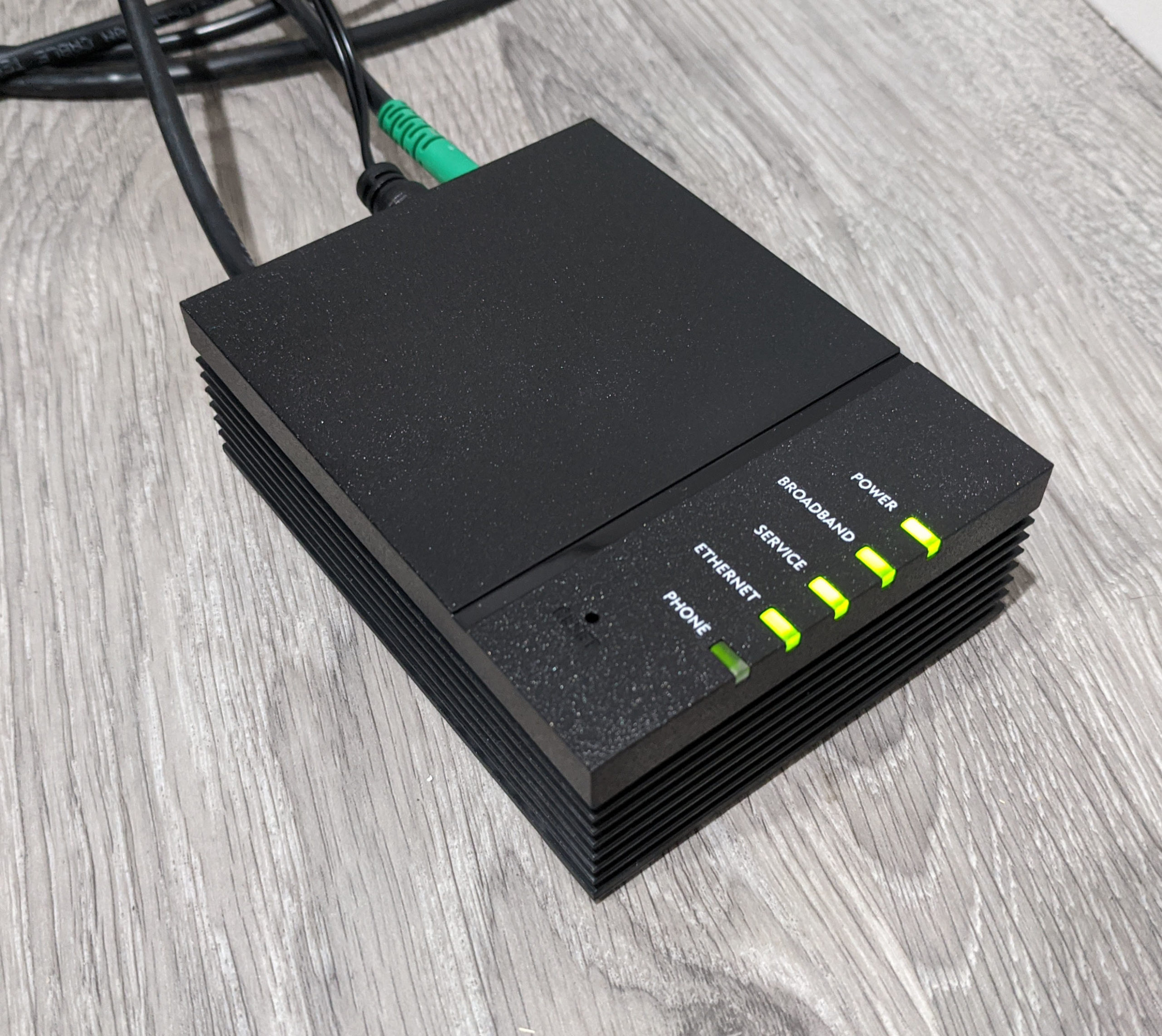 Front of Fiber Modem